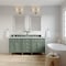 James Martin Vanities Brittany 72in Double Vanity, Smokey Celadon w/ 3 CM Carrara Marble Top 650-V72-SC-3CAR - alternate 4